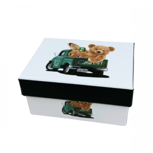 Подарочная коробка ювелирная 7.5*11*5.5 см Мишки 530697