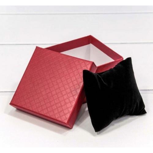 Подарочная коробка ювелирная 9.5*9.5*5.5 см Ромбики красный 449794