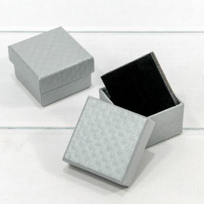 Подарочная коробка ювелирная Ромбики 5*5*3 см Серый 442535