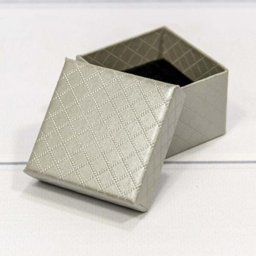 Подарочная коробка ювелирная Ромбики 5*5*3 см Серый 449845