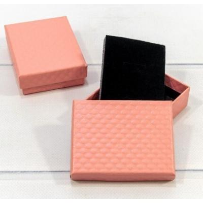 Подарочная коробка ювелирная Ромбики 7*9*3 см Лососевый 447608