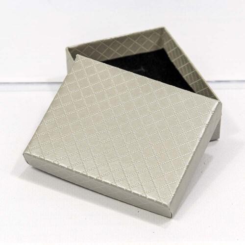 Подарочная коробка ювелирная Ромбики 9*7*3 см Серый 443288