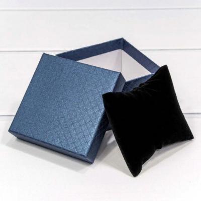 Подарочная коробка ювелирная Ромбики с подушкой 9.5*9.5*5.5 см Синий 449798