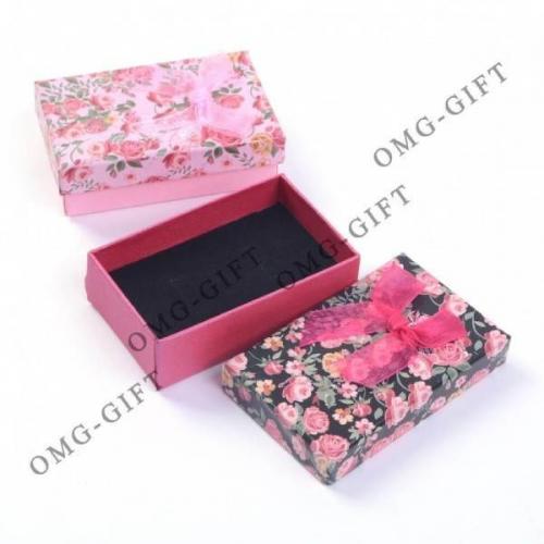 Подарочная коробка ювелирная Розы с бантиком 7*9*3 см 445605