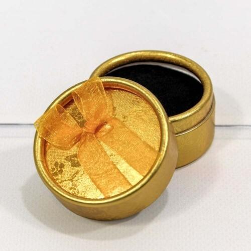Подарочная коробка ювелирная С бантом 5*3 см Золотой 449846