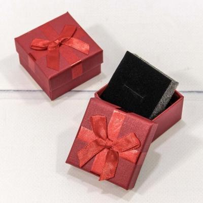 Подарочная коробка ювелирная С бантом 5*5*3 см Красный 447054
