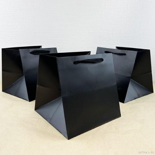 Подарочный крафт пакет 25х25х25 см Синий 530524