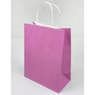 Подарочный крафт пакет с бумажной ручкой 31х42х12 см Сирень 535950