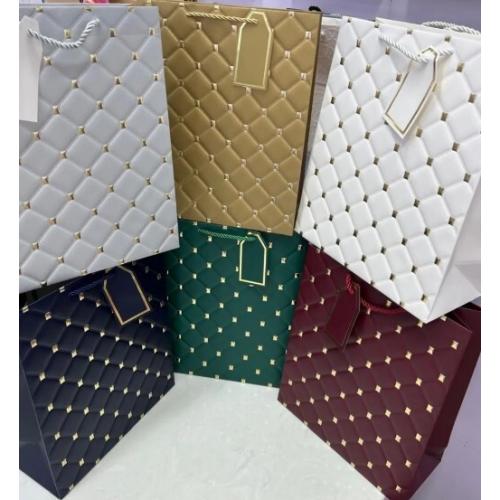 Подарочный пакет люкс бумажный 26х32х12 см 58488