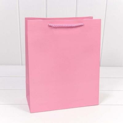Подарочный пакет люкс бумажный 26х32х13 см Фактура розовый 443341