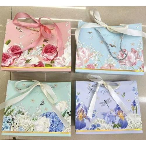 Подарочный пакет люкс бумажный 32х26х12 см С бантом 58692