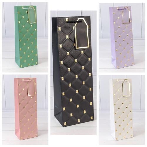 Подарочный пакет люкс бумажный с тиснением 12х36х9 см Микс 441527