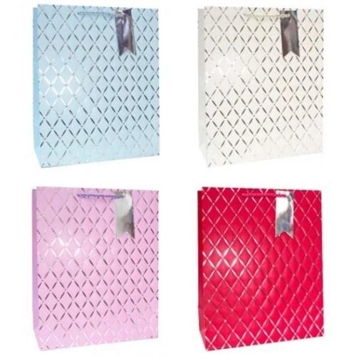 Подарочный пакет люкс бумажный с тиснением 26х32х12 см 58686