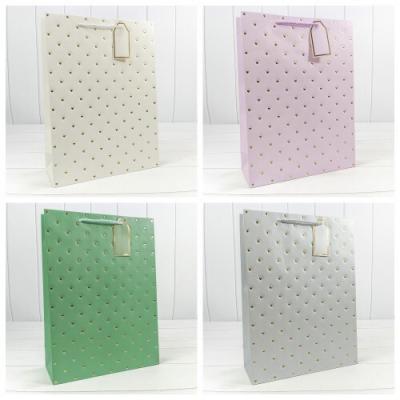 Подарочный пакет люкс бумажный с тиснением 31х42х12 см Сердечки 441792