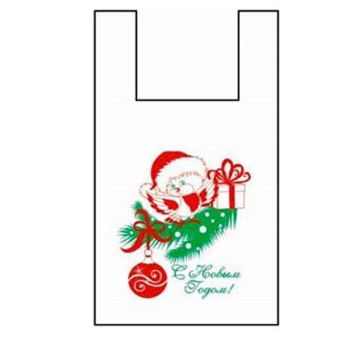 Полиэтиленовый пакет майка ПНД 12 мкм 28+16х50 см Птичка 100 шт