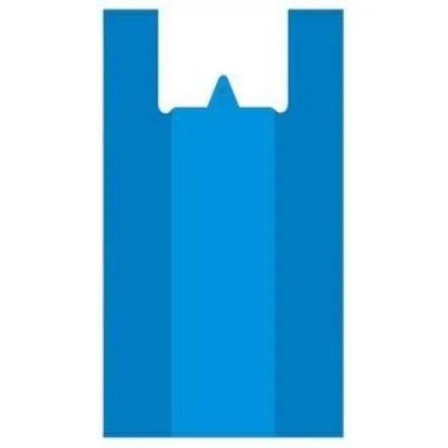 Полиэтиленовый пакет майка ПНД 15 мкм 45х75 см Синий 100 шт