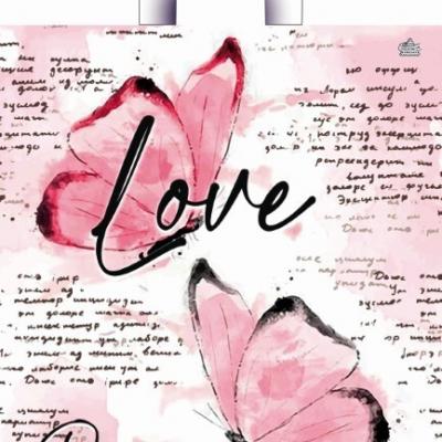 Полиэтиленовый пакет ПНД с петлевой ручкой 37 мкм 38х42 см Love Dream 50 шт