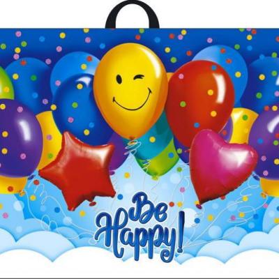 Полиэтиленовый пакет ПВД с петлевой ручкой 90 мкм 71х55 см Большой праздник 25 шт