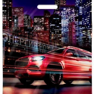 Полиэтиленовый пакет ПВД с прорубной ручкой 45 мкм 40х47 см Энергия ночи 50 шт