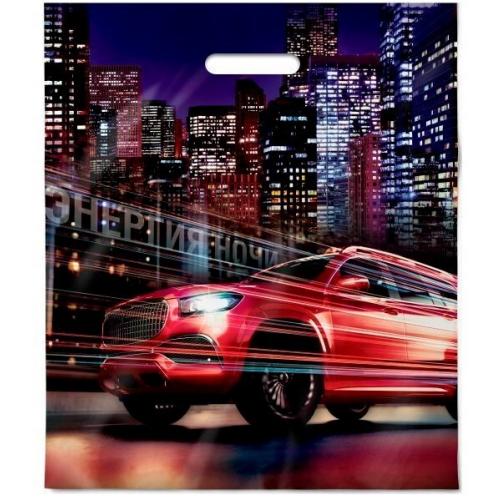 Полиэтиленовый пакет ПВД с прорубной ручкой 45 мкм 40х47 см Энергия ночи 50 шт