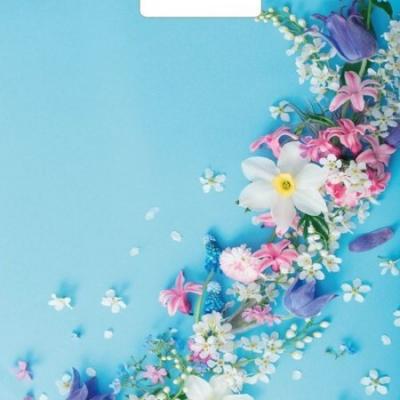 Полиэтиленовый пакет ПВД с прорубной ручкой 60 мкм 31*40 см Очаровательные цветы 50 шт