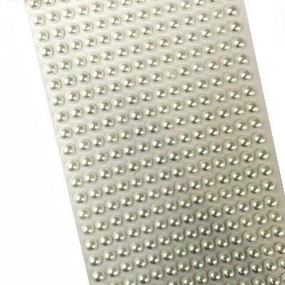 Полубусины самоклеющиеся 6 мм Белый 271625