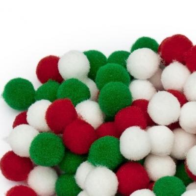Помпоны Premium 1 см (200 шт) Ассорти 171221