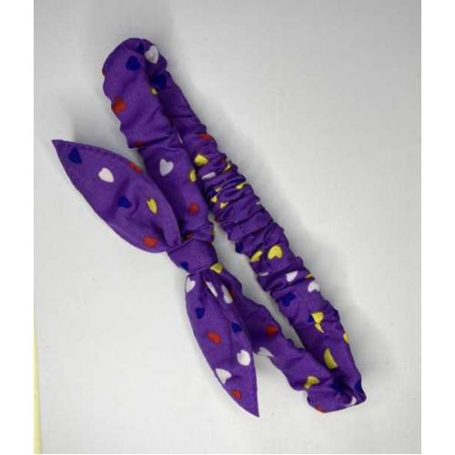 Повязка для волос 2 см ситец с бантом 1431