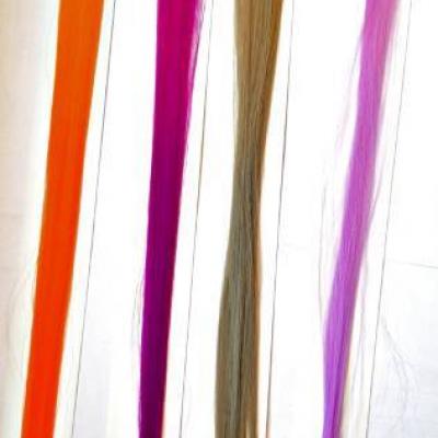Пряди волос длинные цветные однотонные микс (Цена за штуку) 12652