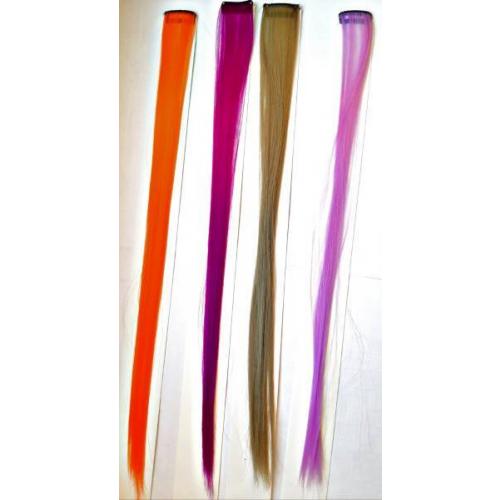 Пряди волос длинные цветные однотонные микс
