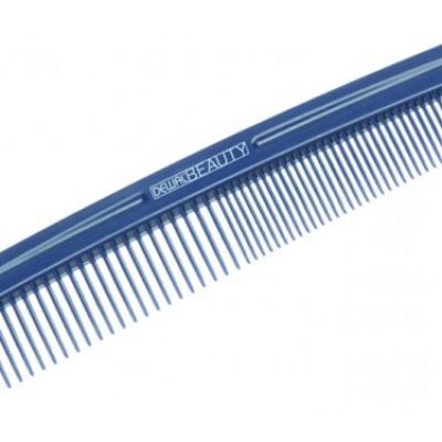 Расческа-гребень с частыми и редкими зубьями 12.4 см Dewal Beauty карманная синяя
