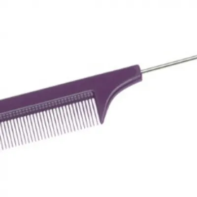 Расческа-гребень с частыми зубьями 22 см Dewal Beauty DBO6105 фиолетовая 22 см