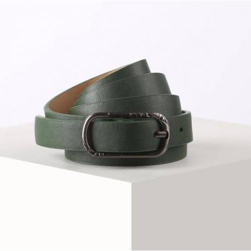 Ремень женский, 1.8*110 см, гладкий, пряжка металл, цвет зелёный