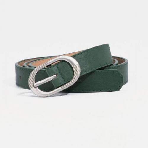 Ремень женский, 2.3*110 см, гладкий, пряжка металл, цвет зелёный 575017