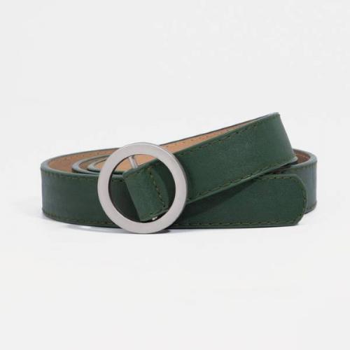 Ремень женский, 2.3*110 см, гладкий, пряжка металл, цвет зелёный
