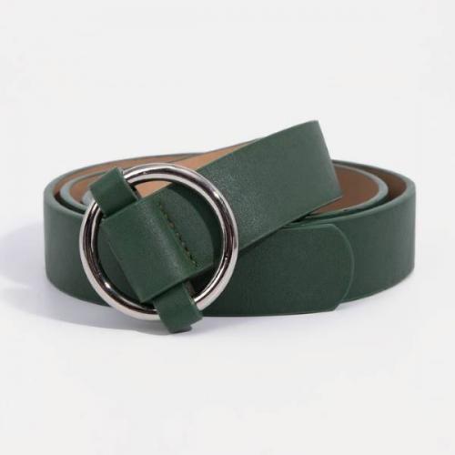 Ремень женский, 2.8*110 см, гладкий, пряжка металл, цвет зелёный 575019