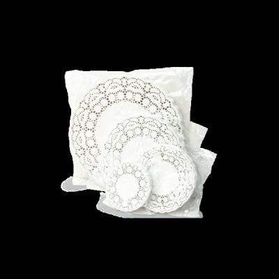 Салфетки белые ажурные Горница d 28 cм 250 шт/уп ЦЕНА ЗА УПАКОВКУ
