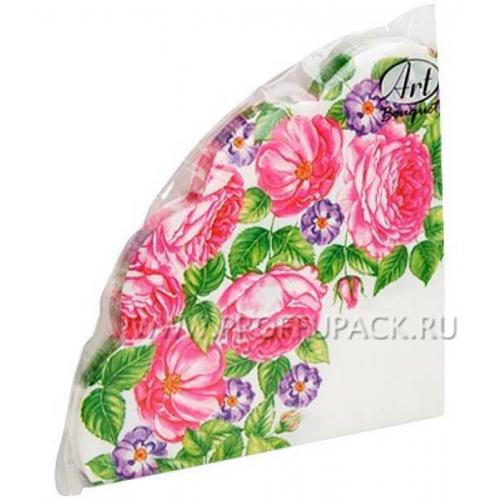 Салфетки бумажные 32 см Розы 3 сл 12 л 901611