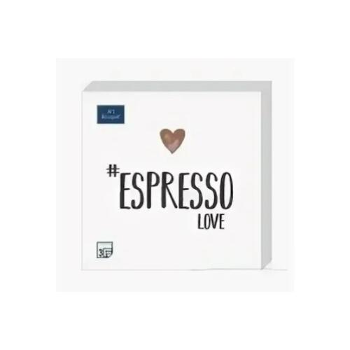 Салфетки бумажные 33*33 см DB Еspresso love 3 сл 20 л