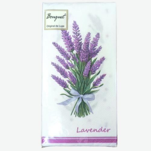 Салфетки бумажные 33*33 'DB Лаванда' 2-х слойные с рисунком (20 листов)