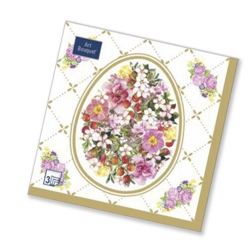 Салфетки бумажные 33*33 см 3 сл Пасхальное яйцо 20 шт