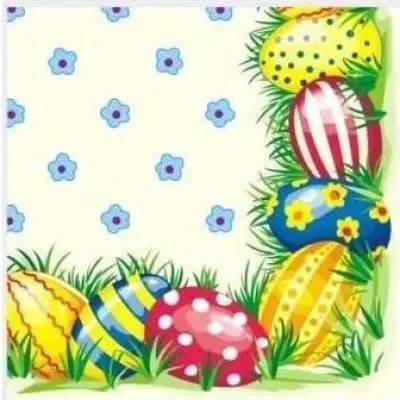 Салфетки бумажные 33*33 см DB Пасхальные яйца №1 2-х сл.с рис.(20 л)