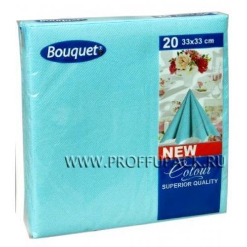 Салфетки бумажные 33*33 см DBC Бирюзовые 2 сл 20 л