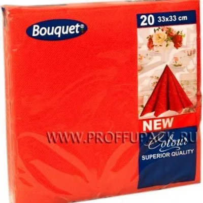 Салфетки бумажные 33*33 см DBC Красные 2 сл 20 л