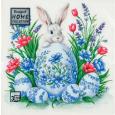 Салфетки бумажные 33*33 см Кролик с пасхальным яйцом 3-х сл.с рис.(20 л)