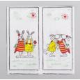 Салфетки бумажные 33*33 см Пасхальные кролики 3-х сл.с рис.(20 л)