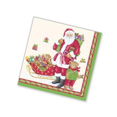 Салфетки новогодние бумажные 33*33 см Изящная ель 3 слоя 20 листов 902159