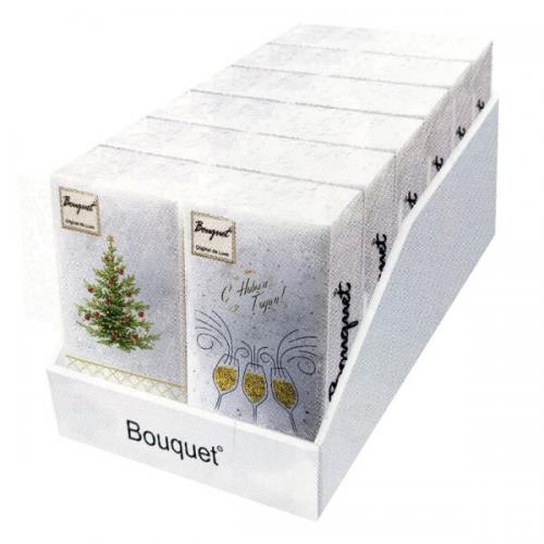 Салфетки новогодние бумажные 33*33 см С Новым годом 2 слоя 20 листов 902148