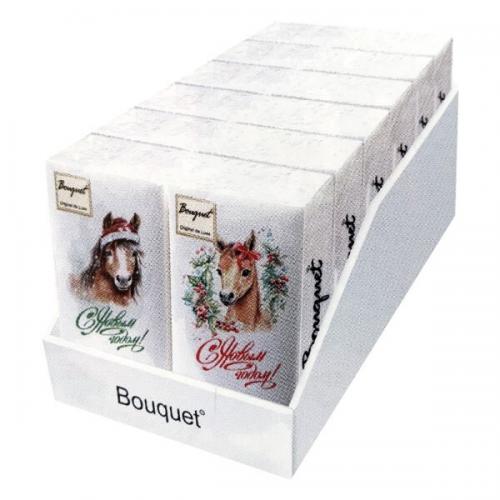 Салфетки новогодние бумажные 33*33 см Символ года 2 слоя 20 листов 901874