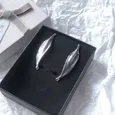 Серьги крупные 'Листик' цвет серебро 85938